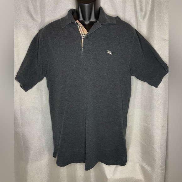 Burberry London Nova check trim polo shirt brown men's S​​​ - Picture 2 of 11